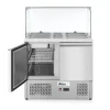 Arktic Saladette met 2 deuren en glazen vitrine 300L