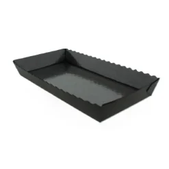 Bakvorm Karton Rechthoek Zwart 18x9x2,5cm (per stuk)