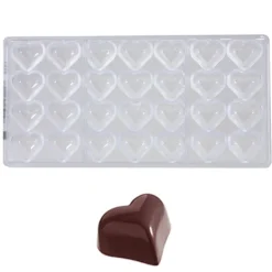 Bonbonvorm Chocolate World Hartje klein (28x) 31x27x17 mm