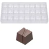 Bonbonvorm Chocolate World Kubus met Streep (24x) 25mm