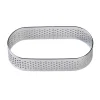 BrandNewCake Taartring RVS Ovaal Geperforeerd 8x3,5x2cm