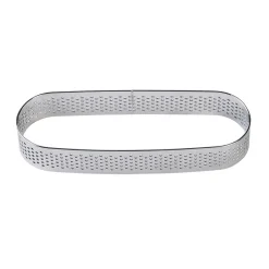 BrandNewCake Taartring RVS Ovaal Geperforeerd 12x3,5x2cm