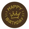 Callebaut Chocoladedecoratie Happy Birthday 280st.