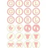 Chocoladedecoratie Baby Girl Ø3cm 96st.