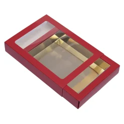 Chocoladeletterdoos GK7 Rood / Goud 26st