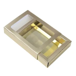 Chocoladeletterdoos Klein GK1 Goud / Goud 26st