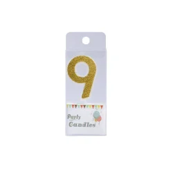Cijferkaars Goud Glitter #9