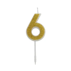Cijferkaars Goud Glitter #6