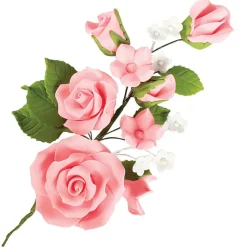 Culpitt Suikerbloem Boeket Roze/Wit 14,5cm