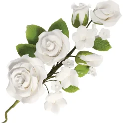 Culpitt Suikerbloem Witte Rozen 14,5cm