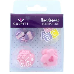 Culpitt Suikerdecoratie ABC Baby Roze 12st.