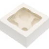Cupcake Doosje 4 Wit (incl. tray met venster) 25st.