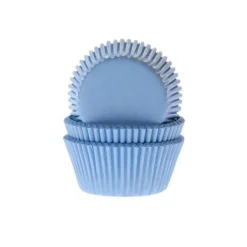 Cupcake Vormpjes HoM Licht Blauw 50x33mm. 500st.