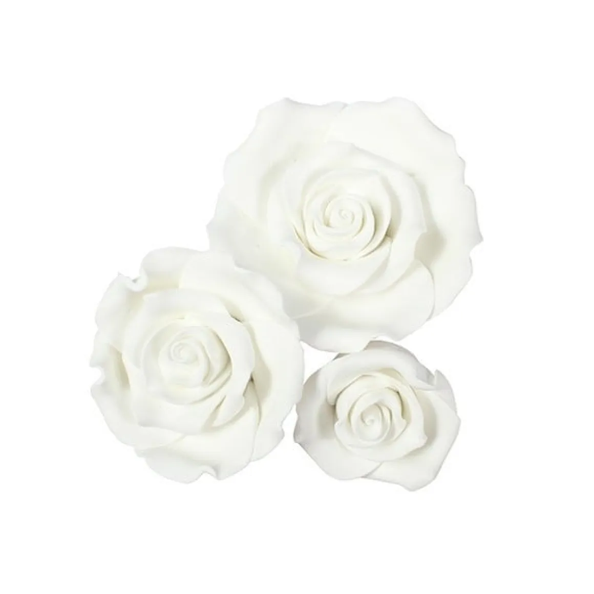 Fondant Rozen Wit Assortiment 12 stuks