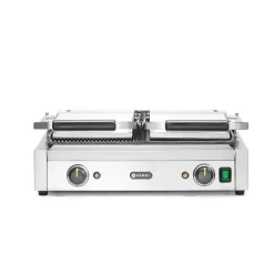 Hendi Contactgrill - dubbele versie half geribd