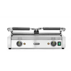 Hendi Contactgrill - dubbele versie Geheel geribd