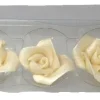 Marsepein Rozen 5 Blads 40mm 5 stuks, Zilver klein