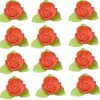 Ouwel rozen met 3 groene blaadjes Rood, 81 stuks