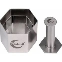 Plate-it Garneerringen Hexagon met Pusher Set/4
