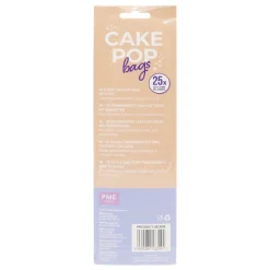 PME Cakepop zakjes met zilveren strikjes 25x7,6cm 25st.