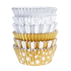 PME Cupcake Vormpjes Goud & Zilver 100st.