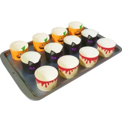 PME Halloween Cupcake Vormpjes Zwarte Kat Ø45mm 12st.