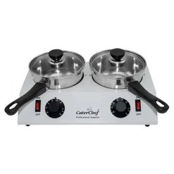 Sauzenwarmer 2-pans 2x700ml.