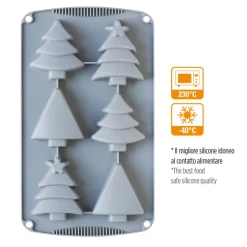 Siliconen Bakvorm Kerstbomen 30x17x3(h) cm
