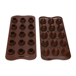 Silikomart Siliconen Bonbonvorm Chocolade Ei (15x) Ø2,3x3cm