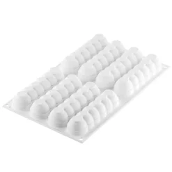 Silikomart Siliconen Vorm Truffel Eclair (8x) 130x31x28(h)mm