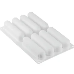 Silikomart Siliconen Vorm Eclair (8) 13,5x2,8cm + Uitsteker
