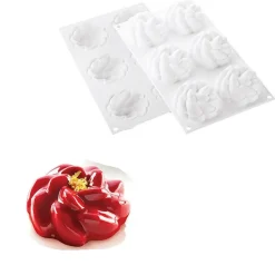Silikomart Siliconen Vorm Fleur (6) Ø67-99x35mm