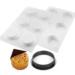 Silikomart Siliconenvorm & Taartring Set Rond Ø7cm**
