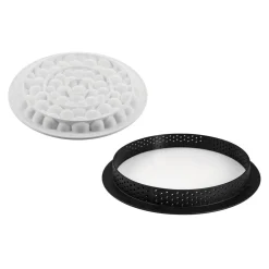Silikomart Siliconenvorm & Taartring Set Bubble Ø19cm