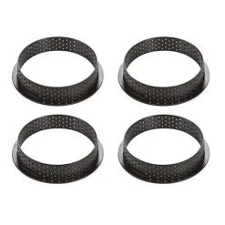 Silikomart Taartring Exoglass Geperforeerd Ø10x2 Set/4