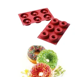 Sillikomart Siliconen Bakvorm Donut Ø7,5-2,5x2,8cm (6)