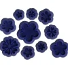 Small daisy/ blossom & primula JEM, set van 10
