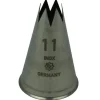 Spuitmondje gekarteld 6 Tands RVS 11mm