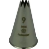 Spuitmondje gekarteld 8 Tands RVS 9mm
