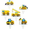 Taartdecoratie Prikkers Graafmachines 12st.