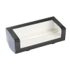 Taartdoos met venster 26x12x7cm Zwart