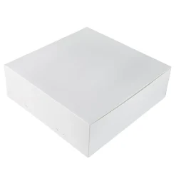 Taartdoos 30x30x10cm. Wit 3st