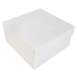 Taartdoos 30x30x15cm. Wit 3st
