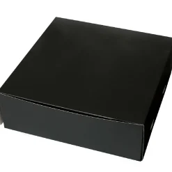 Taartdoos 30x30x10cm. Zwart 3st