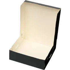 Taartdoos 15x15x5cm. Zwart 3st