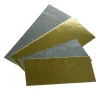 Taartkarton Goud/Zilver Rechthoek 20,5 x 8,5 cm per stuk