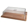Taartplateau Rechthoek Hout met Kap