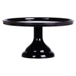 Taartplateau Zwart Melamine Ø23,5x12cm**