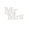 Taarttopper Mr & Mrs Kunststof Wit 11cm 4st