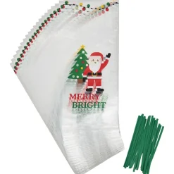 Wilton Traktatiezakjes Kerstman Merry & Bright 20st